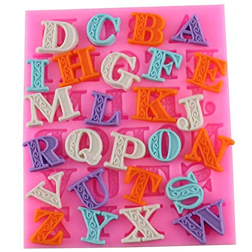 DUBENS Zarte Spitze Buchstaben Alphabet Silikon Keks Kuchen Formen Fondant Cookie Mousse Schokolade Mold DIY Kuchen Dekoration von DUBENS