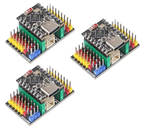 DUBEUYEW 3 Stück ESP32-C3 MINI-Entwicklungsboard ESP32 C3 Super Mini-Entwicklungsboard unterstützt WiFi und Bluetooth mit DREI Erweiterungsboards und einem Datenkabel von DUBEUYEW