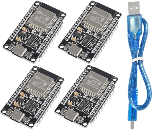 DUBEUYEW 4PCS Type-C ESP32S ESP32 ESP-WROOM-32 CH340 Entwicklungsboard 2.4GHz Dual-Mode WiFi+ Bluetooth Dual Cores Mikrocontroller Prozessor, mit einem Type-C Datenkabel DUBEUYEW 4PCS Type-C ESP32S ESP32 ESP-WROOM-32 CH340 Entwicklungsboard 2.4GHz Dual-Mode WiFi+ Bluetooth Dual Cores Mikrocontroller Prozessor, mit einem Type-C Datenkabel von DUBEUYEW