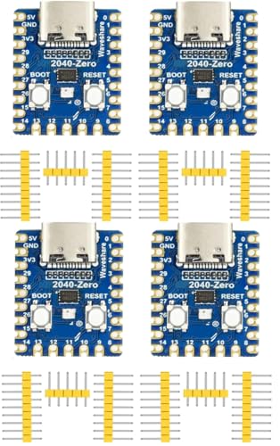 DUBEUYEW 4pcs Raspberry Pi 2040-Zero Mini Mikrocontroller Board basierend auf dem Raspberry-Pi 2040 Dual-core ARM Cortex M0+ Prozessor für C/C++/Python DUBEUYEW 4pcs Raspberry Pi 2040-Zero Mini Mikrocontroller Board basierend auf dem Raspberry-Pi 2040 Dual-core ARM Cortex M0+ Prozessor für C/C++/Python von DUBEUYEW