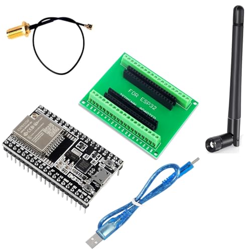 DUBEUYEW ESP32-Antenne ESP32-DevKitC Kernplatine für ESP32-Entwicklungsplatine ESP32-WROOM-32U für Arduino mit einem Breakout-Board, einem Datenkabel und Einer 2.4GHz-Antenne DUBEUYEW ESP32-Antenne ESP32-DevKitC Kernplatine für ESP32-Entwicklungsplatine ESP32-WROOM-32U für Arduino mit einem Breakout-Board, einem Datenkabel und Einer 2.4GHz-Antenne von DUBEUYEW