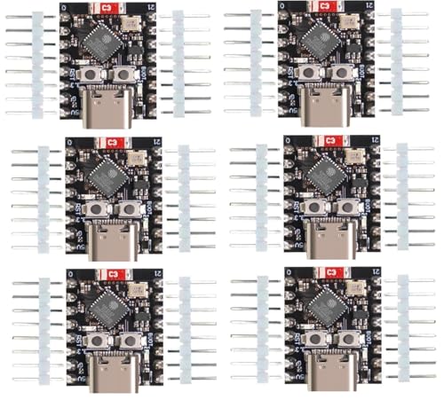 DUBEUYEW ESP32 ESP32-C3 Entwicklungsboard Mini ESP32 C3 Unterstützt WiFi Bluetooth Kompatibel mit Arduino (6PCS) von DUBEUYEW