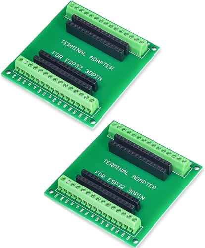 DUBEUYEW ESP32S Breakout Board GPIO 1 in 2 für 30PIN Version ESP32 ESP-WROOM-32 Mikrocontroller Entwicklungsboard 2.4 GHz Dual Core WLAN WiFi + Bluetooth 2-in-1(2Pcs) von DUBEUYEW