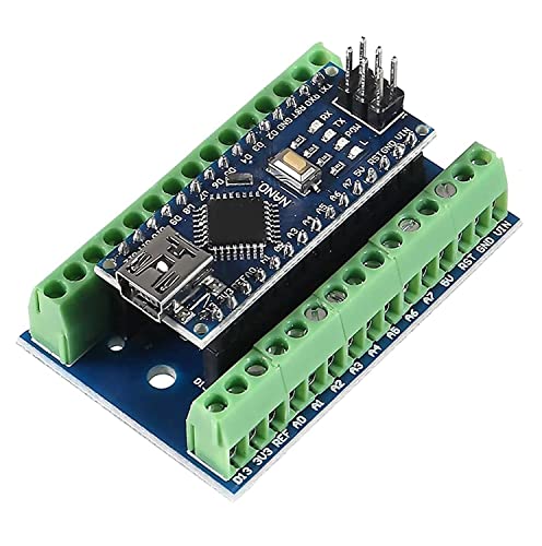 DUBEUYEW Nano-Modul gelötet, Nano-Board CH340-Chip, 5 V 16 MHz für Arduino, mit Mini-USB-Micro-Schnittstellen und Nano-Terminal-Adapter-Shield-Erweiterungsplatine DUBEUYEW Nano-Modul gelötet, Nano-Board CH340-Chip, 5 V 16 MHz für Arduino, mit Mini-USB-Micro-Schnittstellen und Nano-Terminal-Adapter-Shield-Erweiterungsplatine von DUBEUYEW
