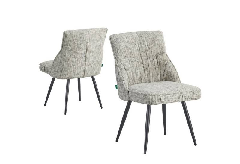 DUBI Möbel 4-Fußstuhl ALESSIA 2er-Set, 4-Fuss Gestell Schwarz 2er-Set von DUBI Möbel