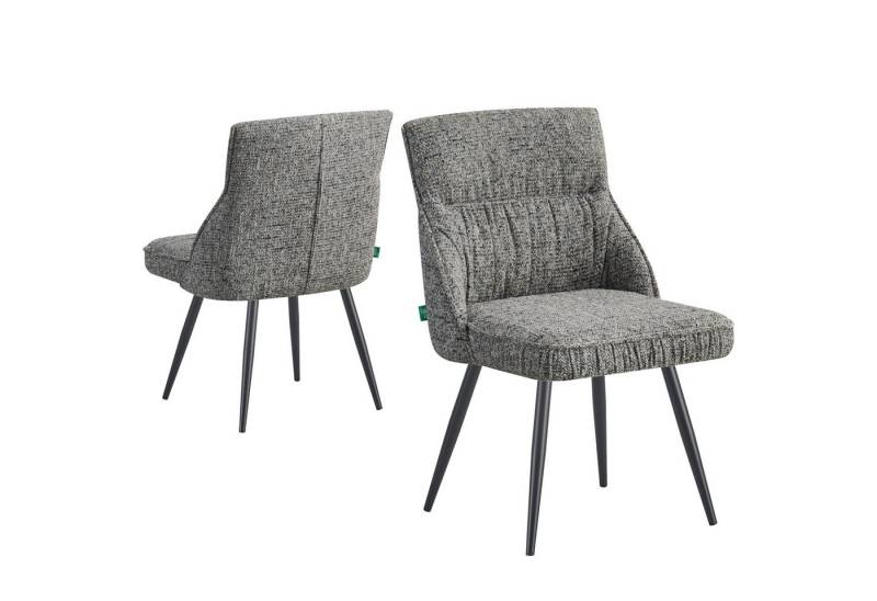DUBI Möbel 4-Fußstuhl ALESSIA, 4-Fuss Gestell Schwarz 2er-Set von DUBI Möbel