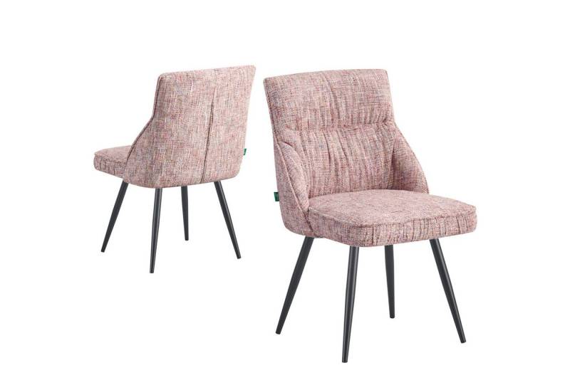 DUBI Möbel 4-Fußstuhl ALESSIA, 4-Fuss Gestell Schwarz 2er-Set von DUBI Möbel
