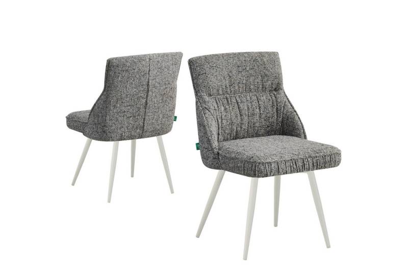 DUBI Möbel 4-Fußstuhl MELINA, 4-Fuss Gestell Weiß 2er-Set von DUBI Möbel