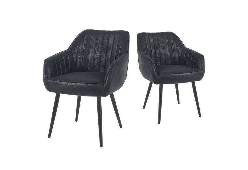 DUBI Möbel Polsterstuhl Mika-Bela 2er-Set, Federkernpolsterung, pulverbeschichtet im 2er-Set DUBI Möbel Polsterstuhl Mika-Bela 2er-Set, Federkernpolsterung, pulverbeschichtet im 2er-Set von DUBI Möbel