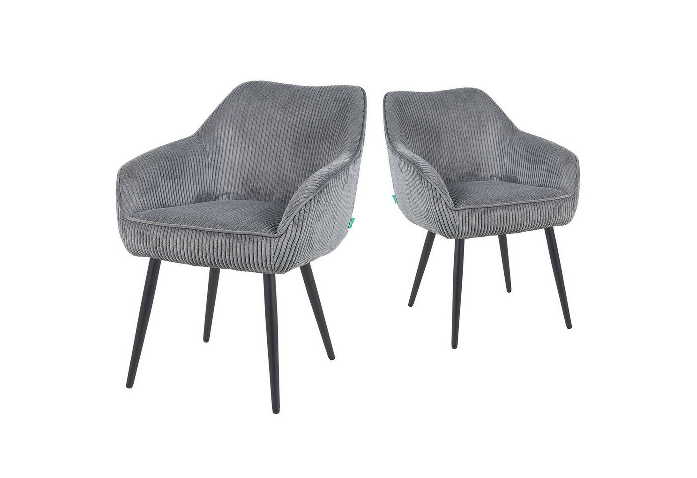 DUBI Möbel Polsterstuhl Mika-Bela 2er-Set, Federkernpolsterung, pulverbeschichtet im 2er-Set DUBI Möbel Polsterstuhl Mika-Bela 2er-Set, Federkernpolsterung, pulverbeschichtet im 2er-Set von DUBI Möbel