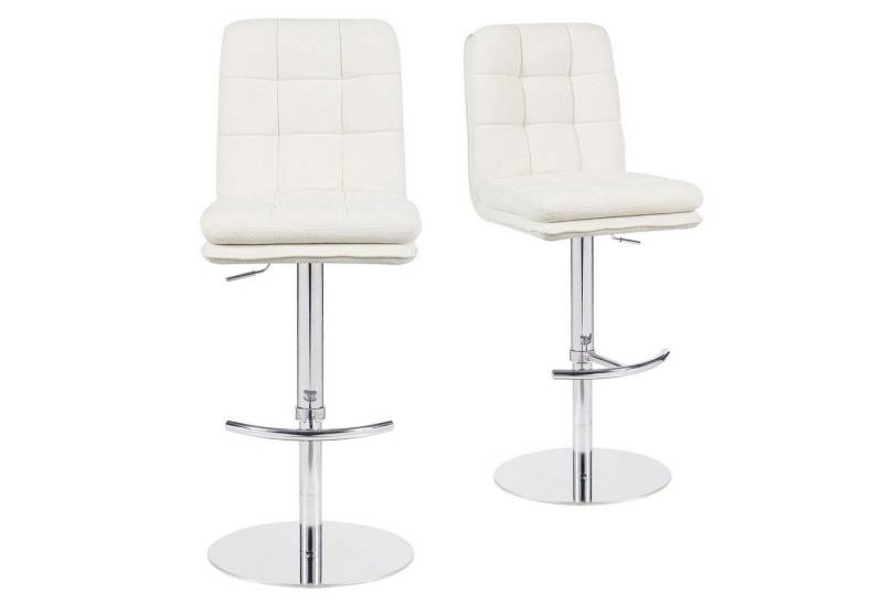 DUBI Möbel Barhocker Juno, Chrom, 360° drehbar, höhenverstellbar im 2er-Set von DUBI Möbel