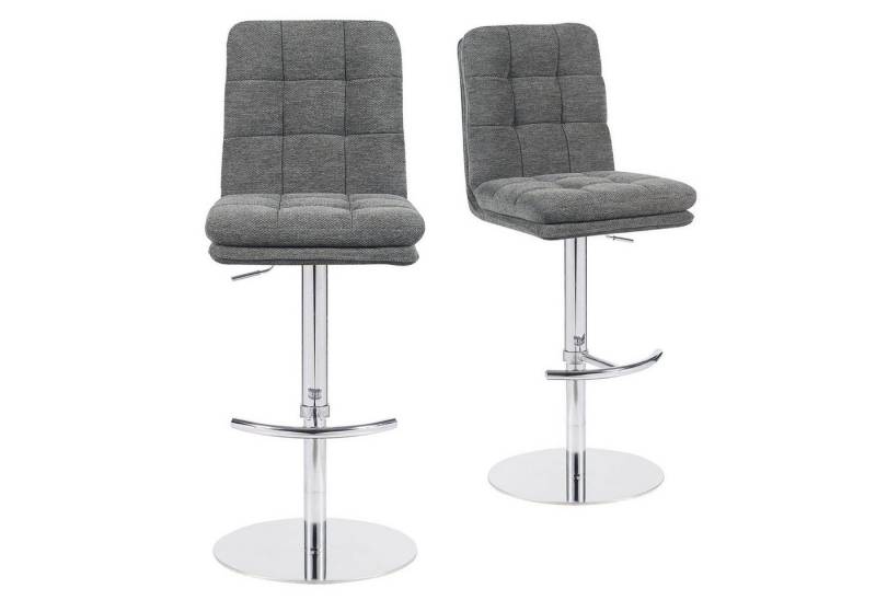 DUBI Möbel Barhocker Juno, Chrom, 360° drehbar, höhenverstellbar im 2er-Set von DUBI Möbel