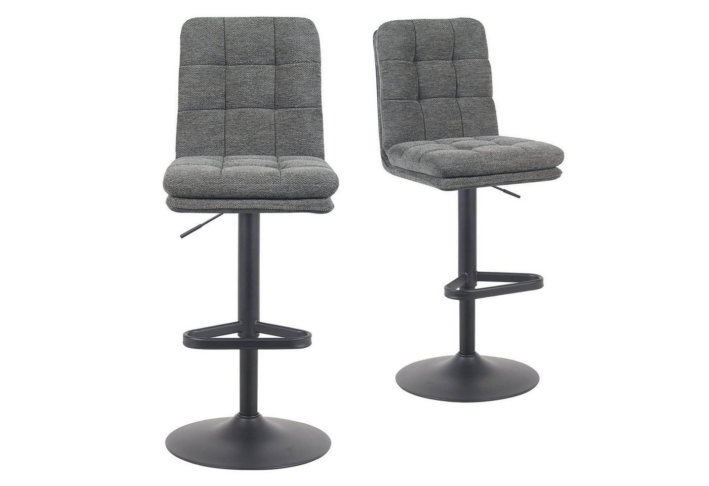 DUBI Möbel Barhocker Juno 2er-Set, Chrom, 360° drehbar, höhenverstellbar im 2er-Set DUBI Möbel Barhocker Juno 2er-Set, Chrom, 360° drehbar, höhenverstellbar im 2er-Set von DUBI Möbel