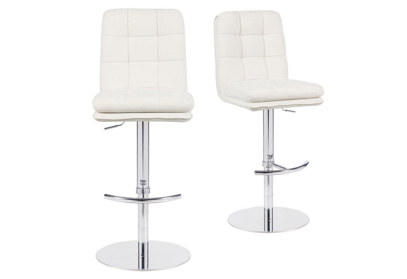 DUBI Möbel Barhocker Juno 2er-Set, Chrom, 360° drehbar, höhenverstellbar im 2er-Set DUBI Möbel Barhocker Juno 2er-Set, Chrom, 360° drehbar, höhenverstellbar im 2er-Set von DUBI Möbel