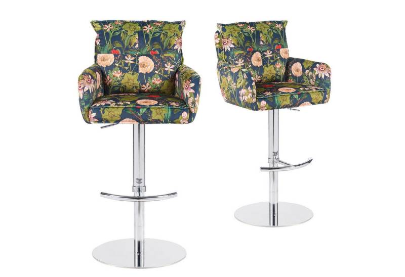 DUBI Möbel Barhocker Kira 2er-Set, Chrom, 360° drehbar, höhenverstellbar im 2er-Set von DUBI Möbel