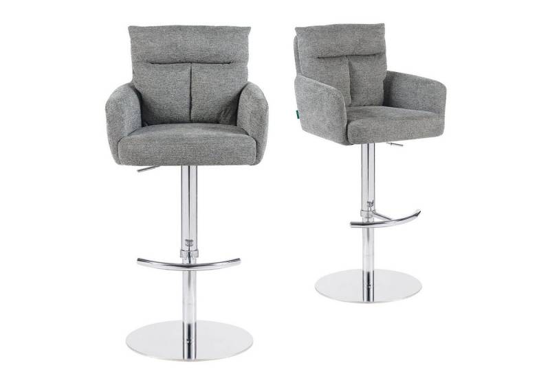 DUBI Möbel Barhocker Leo 2er-Set, Chrom, 360° drehbar, höhenverstellbar im 2er-Set von DUBI Möbel