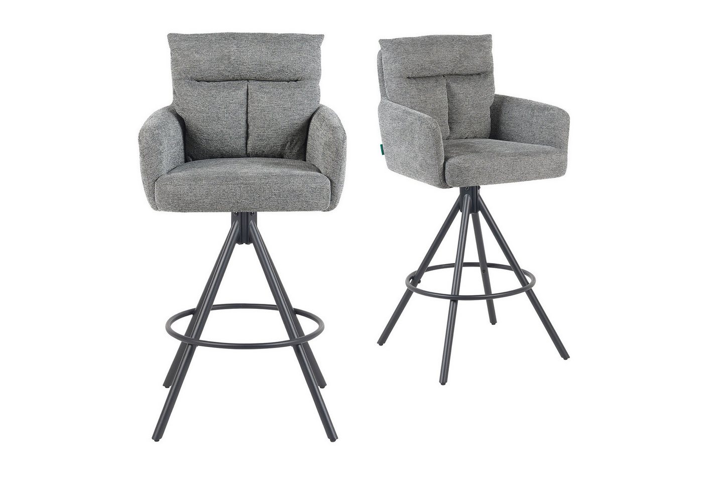 DUBI Möbel Barhocker Leo 2er-Set, Chrom, 360° drehbar, höhenverstellbar im 2er-Set DUBI Möbel Barhocker Leo 2er-Set, Chrom, 360° drehbar, höhenverstellbar im 2er-Set von DUBI Möbel