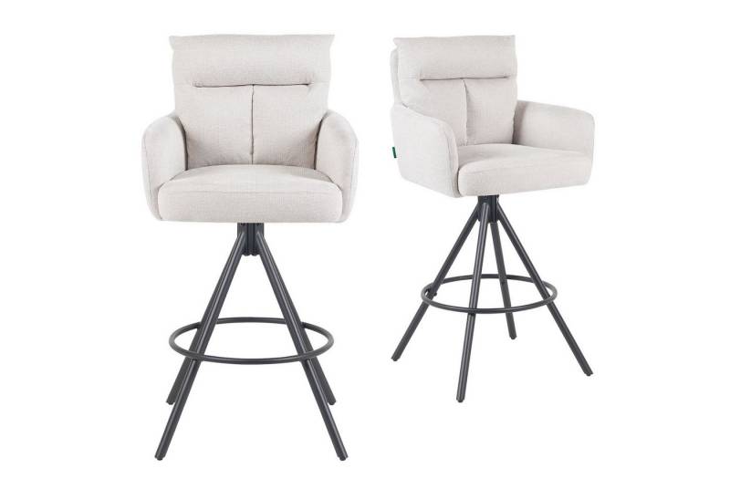DUBI Möbel Barhocker Leo 2er-Set, Chrom, 360° drehbar, höhenverstellbar im 2er-Set von DUBI Möbel