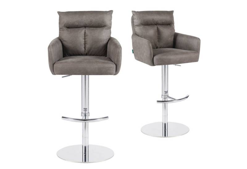 DUBI Möbel Barhocker Leo 2er-Set, Chrom, 360° drehbar, höhenverstellbar im 2er-Set DUBI Möbel Barhocker Leo 2er-Set, Chrom, 360° drehbar, höhenverstellbar im 2er-Set von DUBI Möbel