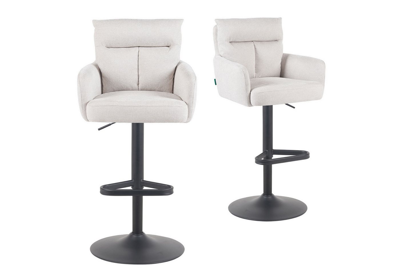 DUBI Möbel Barhocker Leo 2er-Set, Chrom, 360° drehbar, höhenverstellbar im 2er-Set von DUBI Möbel