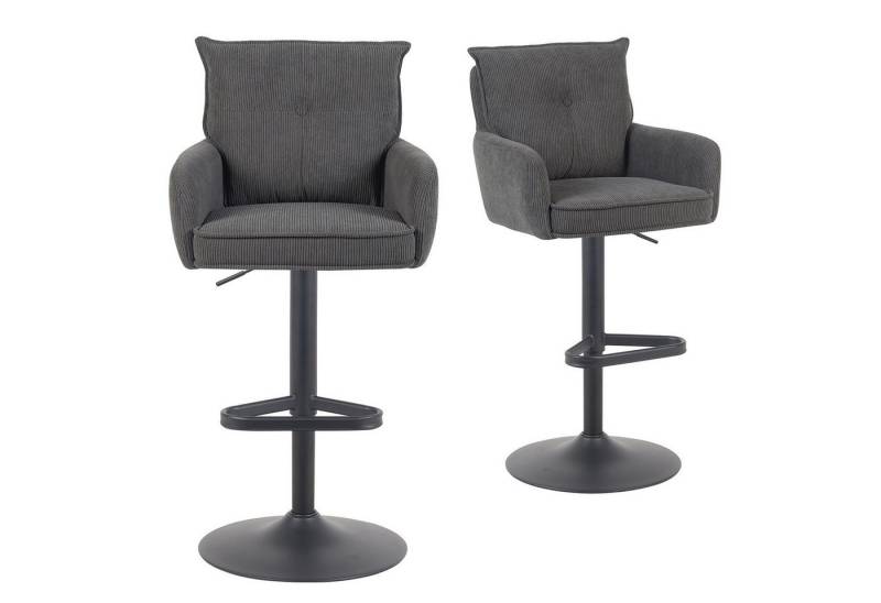 DUBI Möbel Barhocker Nova 2er-Set, Matt-Schwarz, 360° drehbar, höhenverstellbar im 2er-Set DUBI Möbel Barhocker Nova 2er-Set, Matt-Schwarz, 360° drehbar, höhenverstellbar im 2er-Set von DUBI Möbel