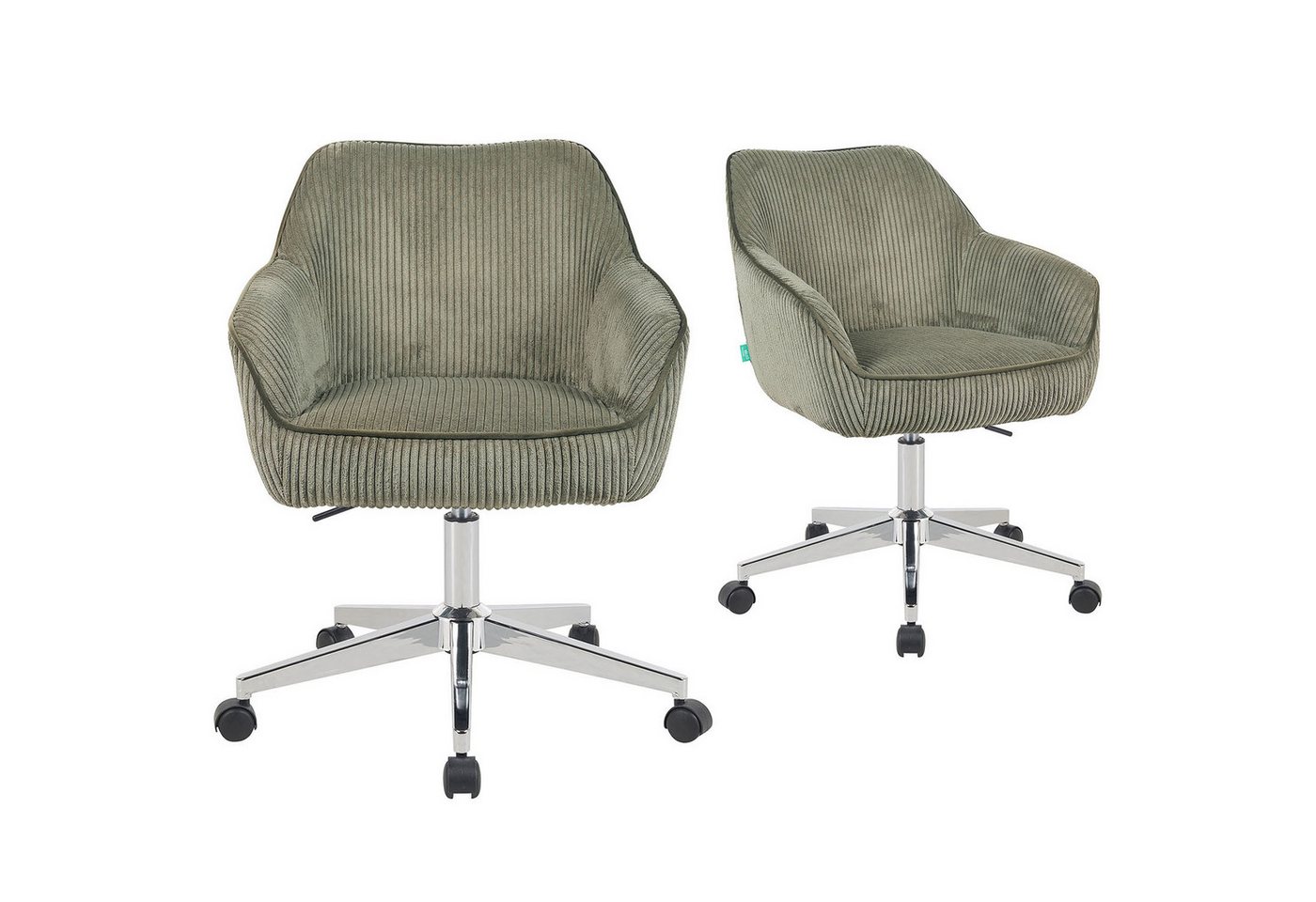 DUBI Möbel Bürostuhl Mika-Elio, Federkern, 360° drehbar, höhenverstellbar mit 5 Rollen im 2er-Set DUBI Möbel Bürostuhl Mika-Elio, Federkern, 360° drehbar, höhenverstellbar mit 5 Rollen im 2er-Set von DUBI Möbel