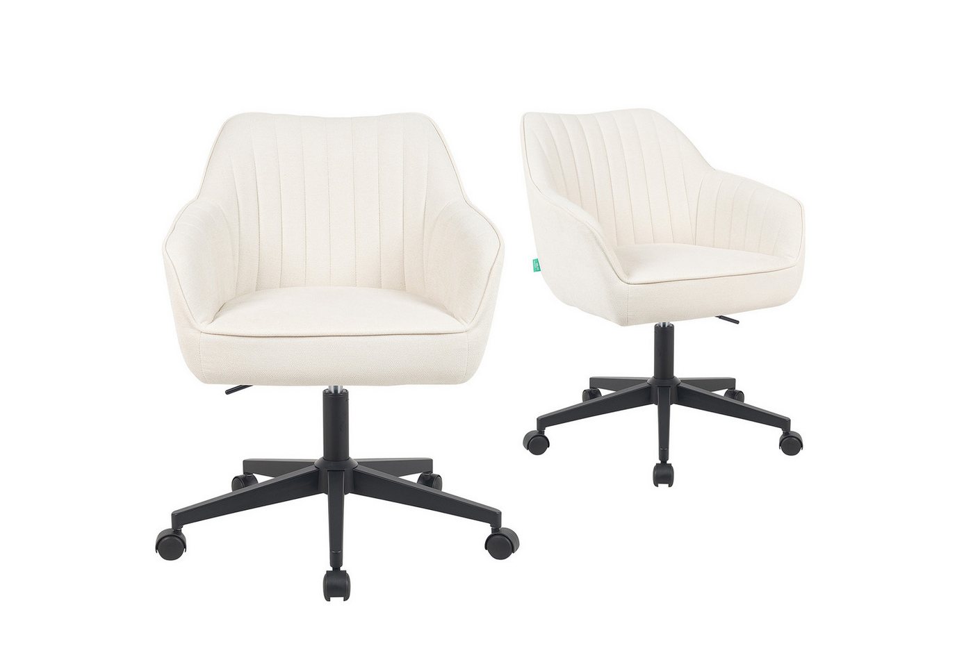 DUBI Möbel Bürostuhl Mika-Elio 2er-Set, Federkern, 360° drehbar, höhenverstellbar, mit 5 Rollen im 2er-Set DUBI Möbel Bürostuhl Mika-Elio 2er-Set, Federkern, 360° drehbar, höhenverstellbar, mit 5 Rollen im 2er-Set von DUBI Möbel
