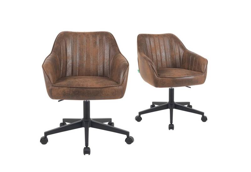 DUBI Möbel Bürostuhl Mika-Elio 2er-Set, Federkern, 360° drehbar, höhenverstellbar, mit 5 Rollen im 2er-Set DUBI Möbel Bürostuhl Mika-Elio 2er-Set, Federkern, 360° drehbar, höhenverstellbar, mit 5 Rollen im 2er-Set von DUBI Möbel