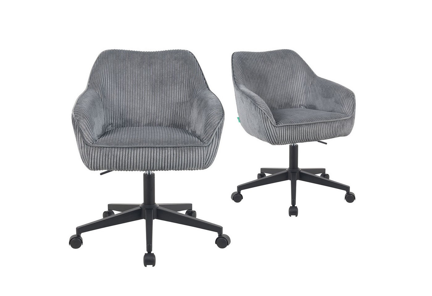 DUBI Möbel Bürostuhl Mika-Elio 2er-Set, Federkern, 360° drehbar, höhenverstellbar, mit 5 Rollen im 2er-Set DUBI Möbel Bürostuhl Mika-Elio 2er-Set, Federkern, 360° drehbar, höhenverstellbar, mit 5 Rollen im 2er-Set von DUBI Möbel