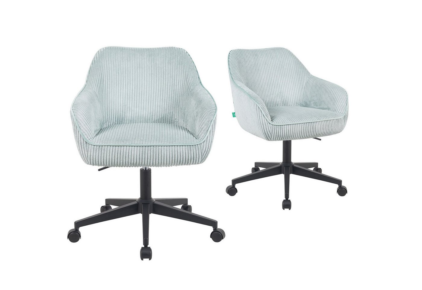 DUBI Möbel Bürostuhl Mika-Elio 2er-Set, Federkern, 360° drehbar, höhenverstellbar, mit 5 Rollen im 2er-Set DUBI Möbel Bürostuhl Mika-Elio 2er-Set, Federkern, 360° drehbar, höhenverstellbar, mit 5 Rollen im 2er-Set von DUBI Möbel
