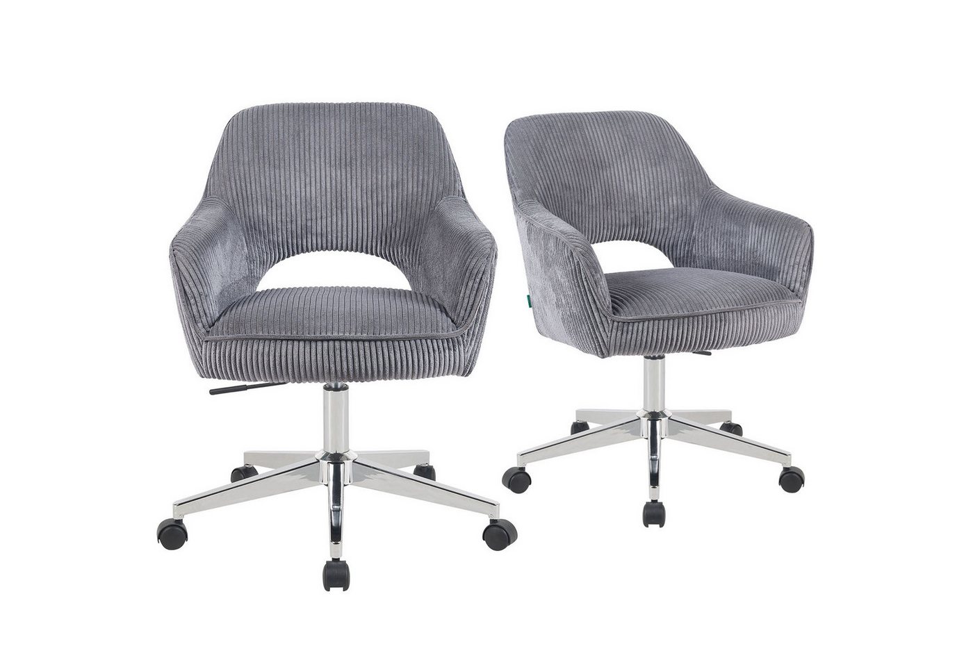 DUBI Möbel Bürostuhl Mika-Faro 2er-Set, Federkern, 360° drehbar, höhenverstellbar mit 5 Rollen im 2er-Set DUBI Möbel Bürostuhl Mika-Faro 2er-Set, Federkern, 360° drehbar, höhenverstellbar mit 5 Rollen im 2er-Set von DUBI Möbel
