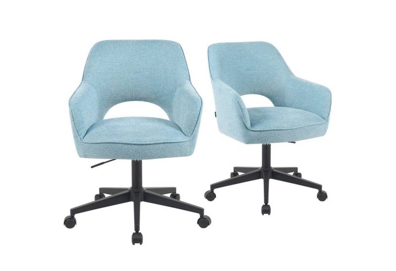 DUBI Möbel Bürostuhl Mika-Ilvy 2er-Set, Federkern, 360° drehbar, höhenverstellbar, mit 5 Rollen im 2er-Set DUBI Möbel Bürostuhl Mika-Ilvy 2er-Set, Federkern, 360° drehbar, höhenverstellbar, mit 5 Rollen im 2er-Set von DUBI Möbel