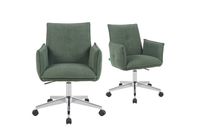 DUBI Möbel Bürostuhl Mika-Malu, Federkern, 360° drehbar, höhenverstellbar mit 5 Rollen im 2er-Set DUBI Möbel Bürostuhl Mika-Malu, Federkern, 360° drehbar, höhenverstellbar mit 5 Rollen im 2er-Set von DUBI Möbel