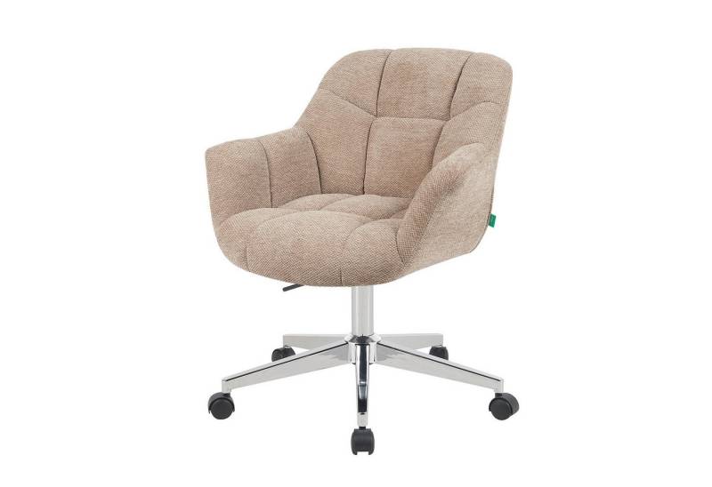 DUBI Möbel Bürostuhl Mika-Nio 2er-Set, Chrom, 360° drehbar, höhenverstellbar mit 5 Rollen im 2er-Set von DUBI Möbel