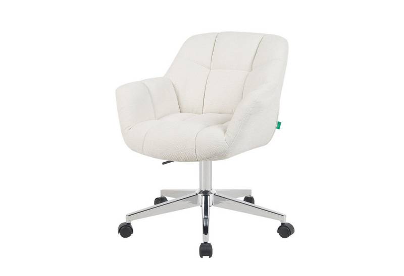DUBI Möbel Bürostuhl Mika-Nio 2er-Set, Chrom, 360° drehbar, höhenverstellbar mit 5 Rollen im 2er-Set von DUBI Möbel