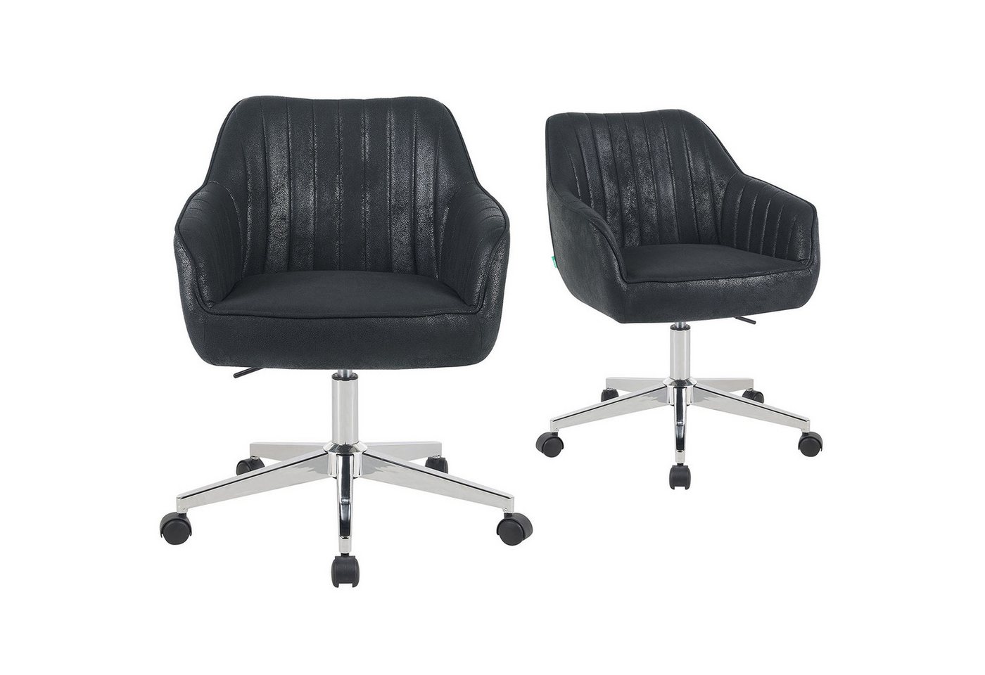 DUBI Möbel Bürostuhl Mika-Noel 2er-Set, Federkern, 360° drehbar, höhenverstellbar mit 5 Rollen im 2er-Set DUBI Möbel Bürostuhl Mika-Noel 2er-Set, Federkern, 360° drehbar, höhenverstellbar mit 5 Rollen im 2er-Set von DUBI Möbel