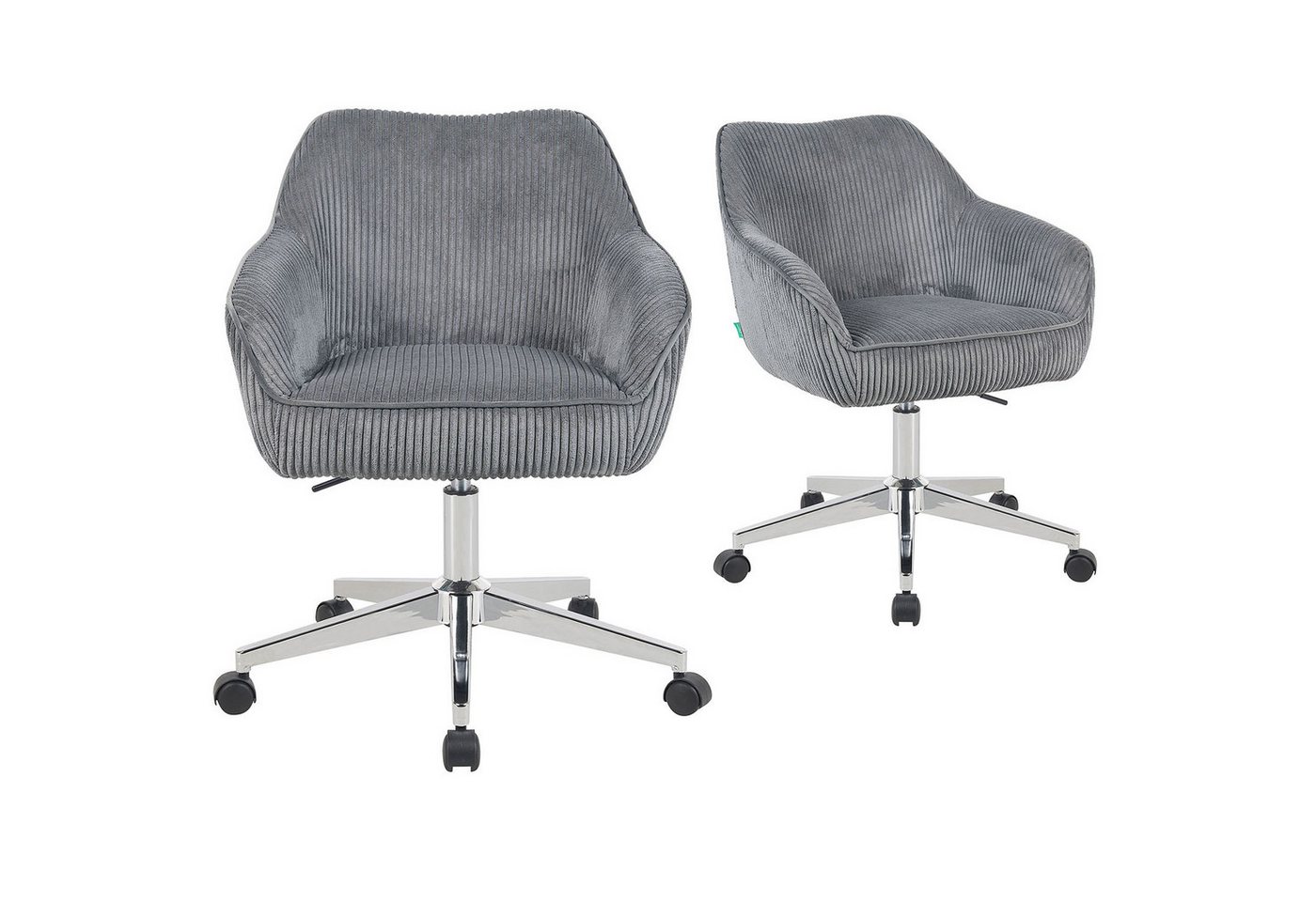 DUBI Möbel Bürostuhl Mika-Noel 2er-Set, Federkern, 360° drehbar, höhenverstellbar mit 5 Rollen im 2er-Set DUBI Möbel Bürostuhl Mika-Noel 2er-Set, Federkern, 360° drehbar, höhenverstellbar mit 5 Rollen im 2er-Set von DUBI Möbel
