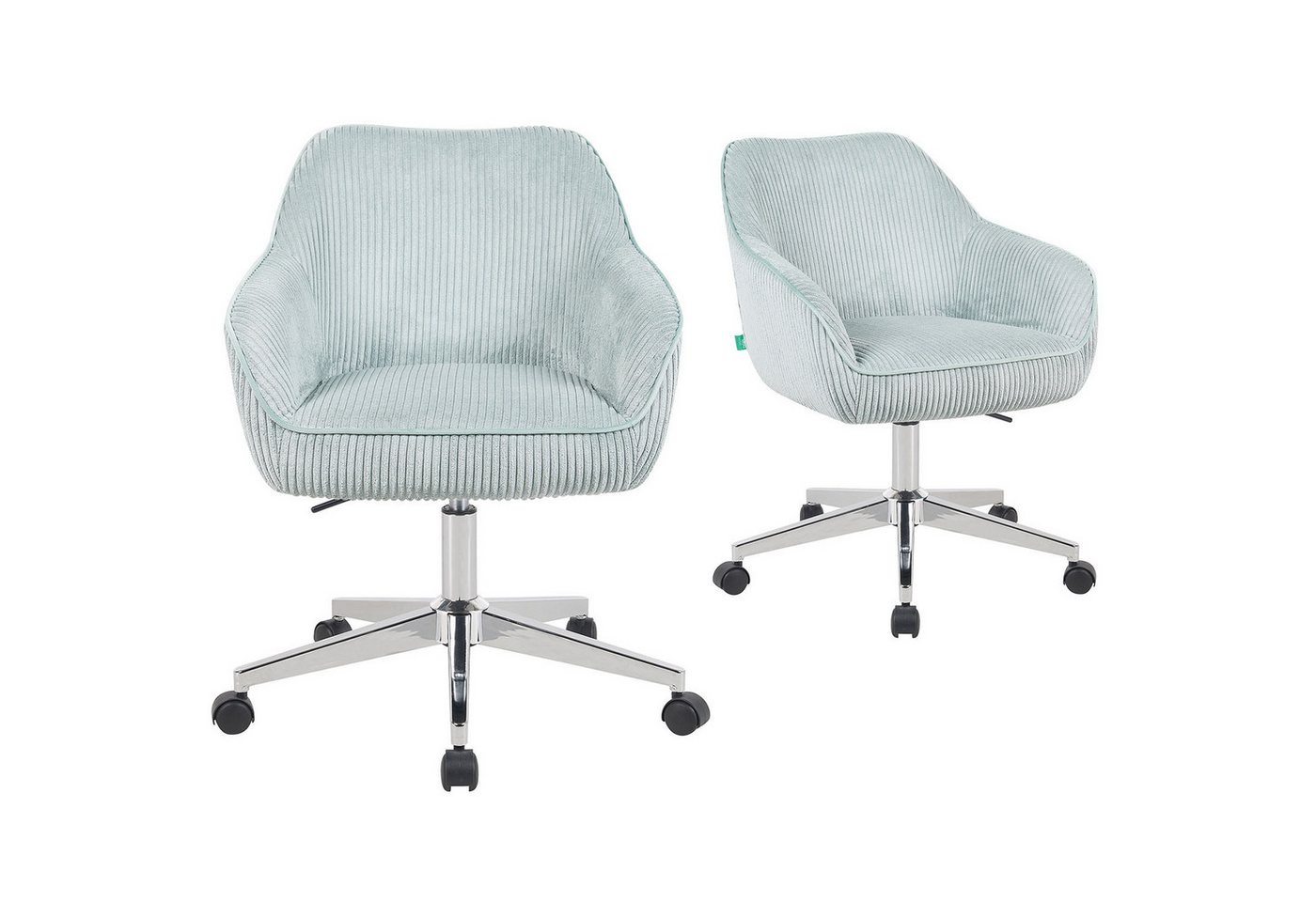 DUBI Möbel Bürostuhl Mika-Noel 2er-Set, Federkern, 360° drehbar, höhenverstellbar mit 5 Rollen im 2er-Set DUBI Möbel Bürostuhl Mika-Noel 2er-Set, Federkern, 360° drehbar, höhenverstellbar mit 5 Rollen im 2er-Set von DUBI Möbel