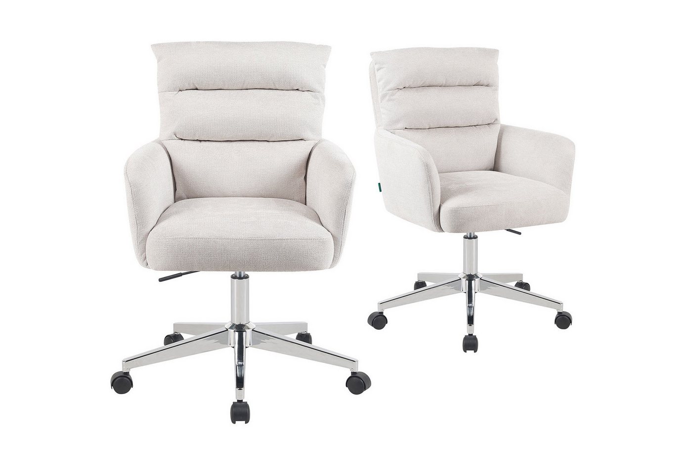 DUBI Möbel Bürostuhl Mika-Riko 2er-Set, Federkern, 360° drehbar, höhenverstellbar, mit 5 Rollen im 2er-Set DUBI Möbel Bürostuhl Mika-Riko 2er-Set, Federkern, 360° drehbar, höhenverstellbar, mit 5 Rollen im 2er-Set von DUBI Möbel