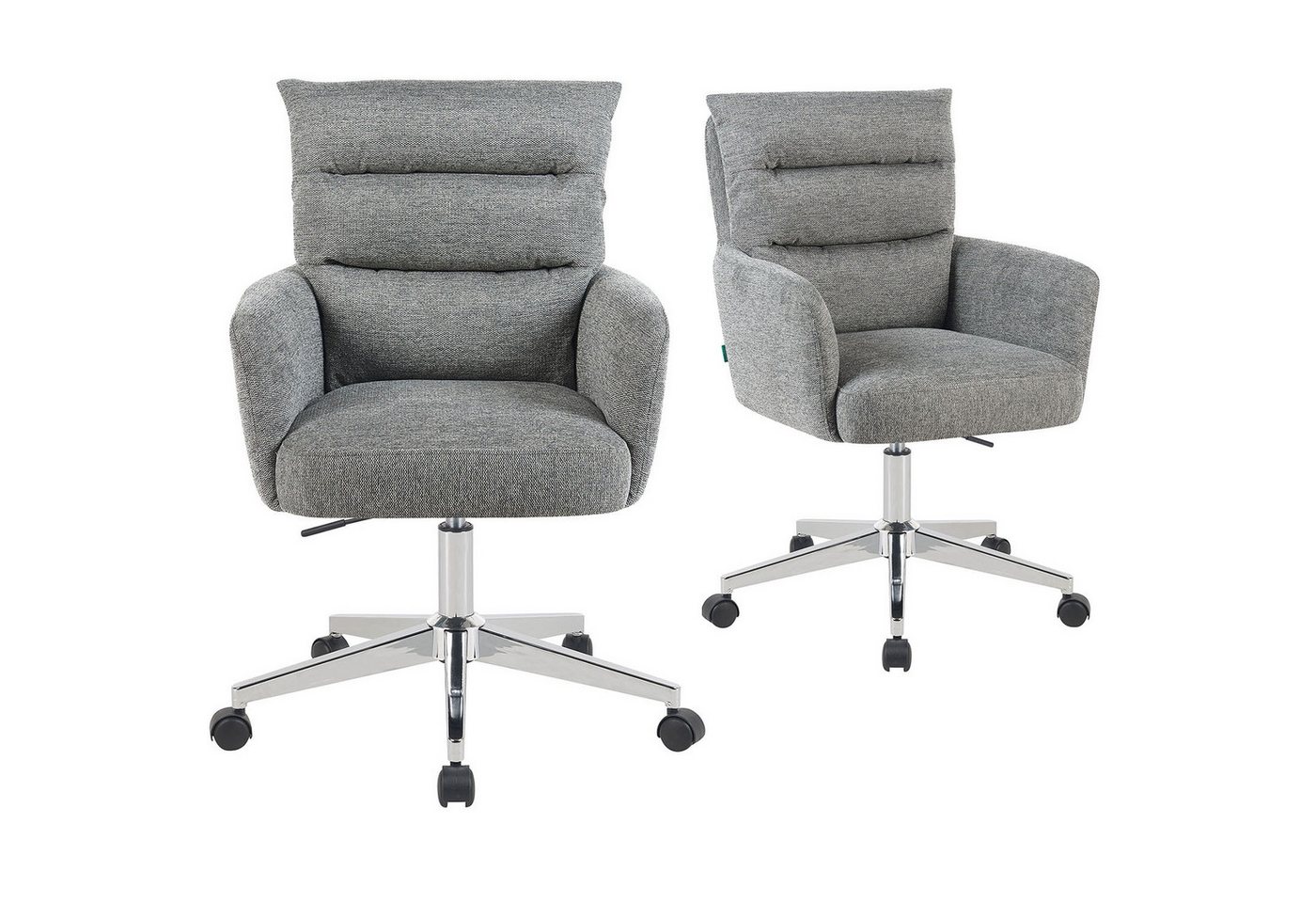 DUBI Möbel Bürostuhl Mika-Riko 2er-Set, Federkern, 360° drehbar, höhenverstellbar, mit 5 Rollen im 2er-Set DUBI Möbel Bürostuhl Mika-Riko 2er-Set, Federkern, 360° drehbar, höhenverstellbar, mit 5 Rollen im 2er-Set von DUBI Möbel