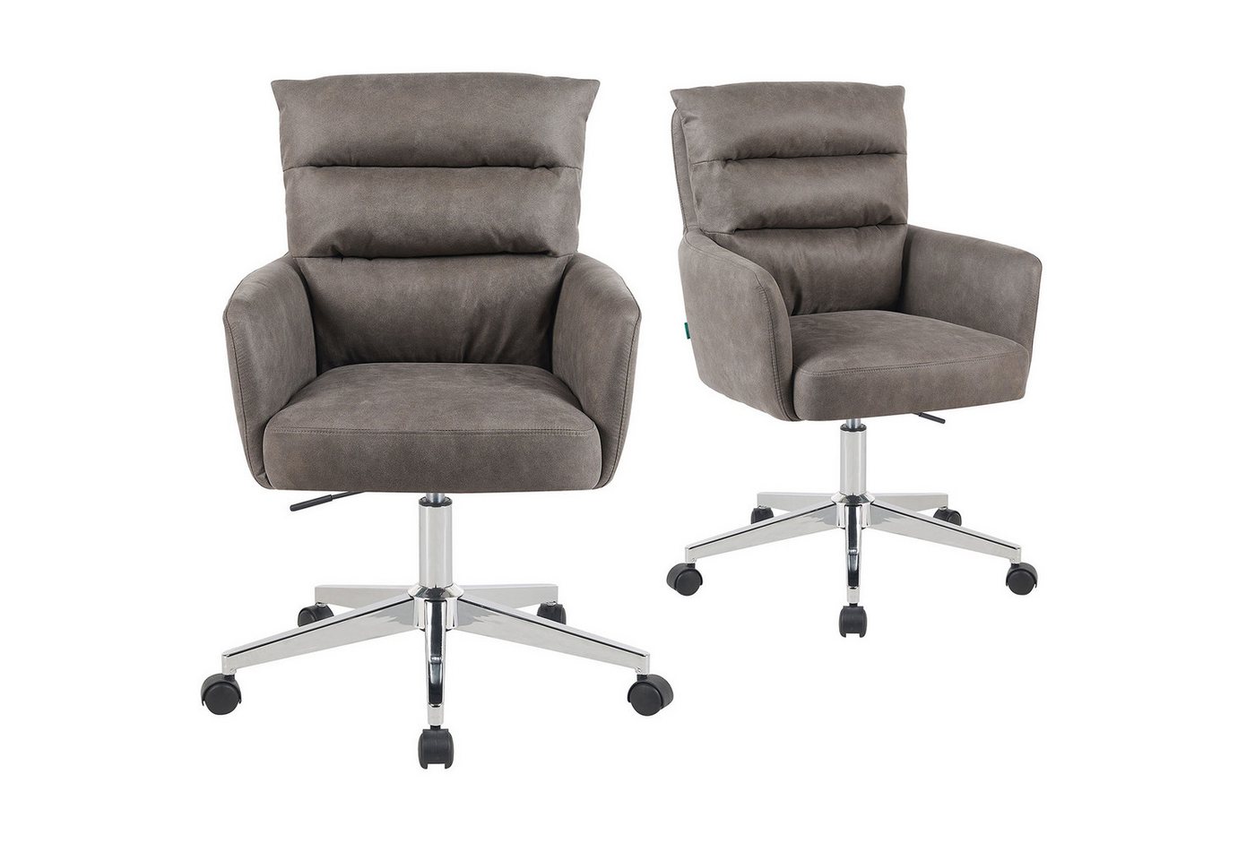 DUBI Möbel Bürostuhl Mika-Riko 2er-Set, Federkern, 360° drehbar, höhenverstellbar, mit 5 Rollen im 2er-Set DUBI Möbel Bürostuhl Mika-Riko 2er-Set, Federkern, 360° drehbar, höhenverstellbar, mit 5 Rollen im 2er-Set von DUBI Möbel