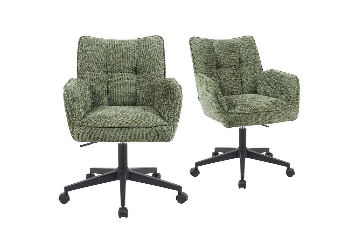 DUBI Möbel Bürostuhl Mika-Sven, Federkern, 360° drehbar, höhenverstellbar, mit 5 Rollen im 2er-Set DUBI Möbel Bürostuhl Mika-Sven, Federkern, 360° drehbar, höhenverstellbar, mit 5 Rollen im 2er-Set von DUBI Möbel