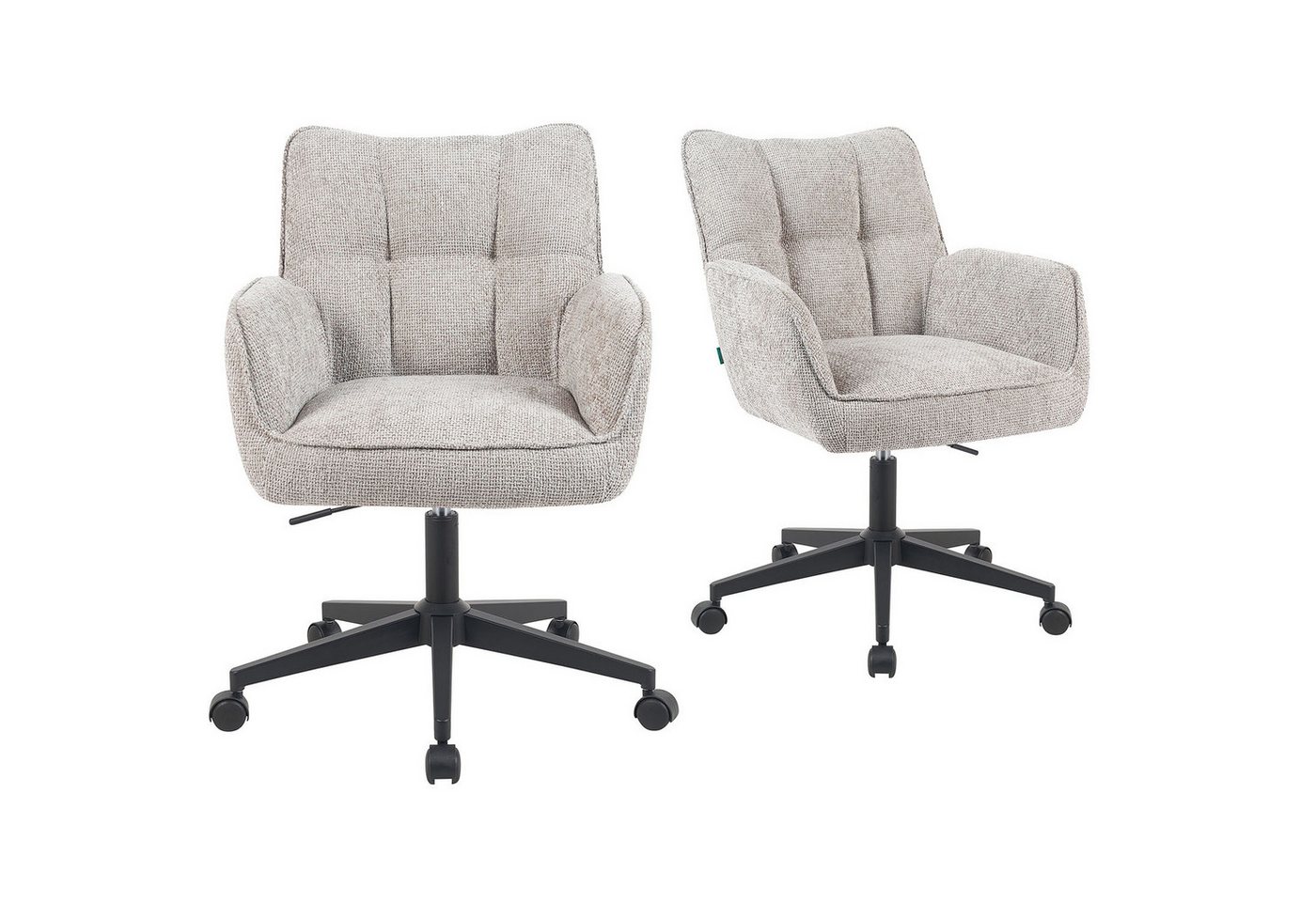 DUBI Möbel Bürostuhl Mika-Sven, Federkern, 360° drehbar, höhenverstellbar, mit 5 Rollen im 2er-Set DUBI Möbel Bürostuhl Mika-Sven, Federkern, 360° drehbar, höhenverstellbar, mit 5 Rollen im 2er-Set von DUBI Möbel