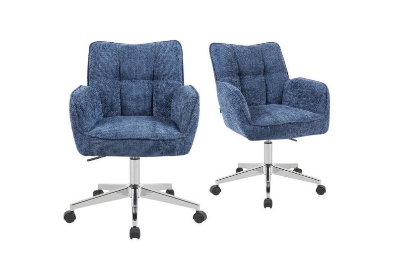 DUBI Möbel Bürostuhl Mika-Sven, Federkern, 360° drehbar, höhenverstellbar mit 5 Rollen im 2er-Set von DUBI Möbel