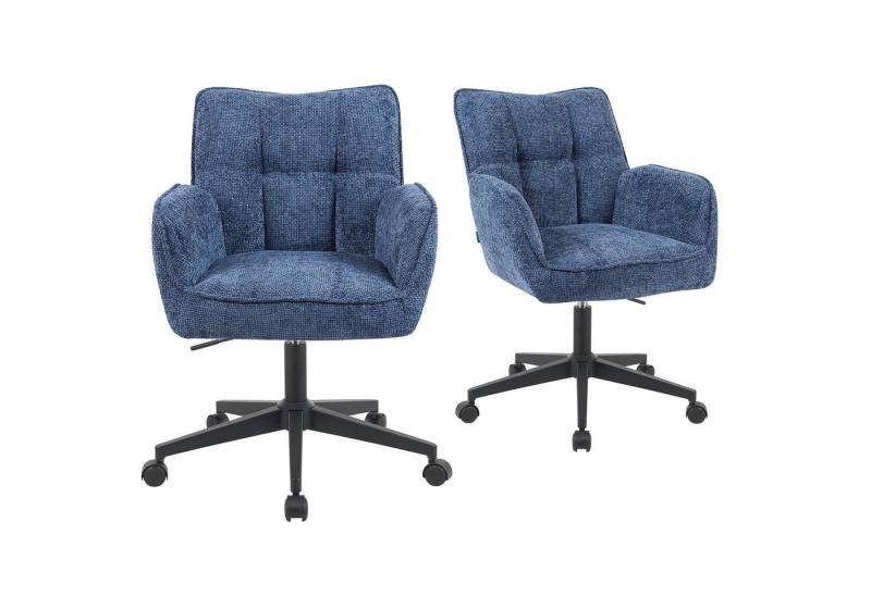 DUBI Möbel Bürostuhl Mika-Sven 2er-Set, Federkern, 360° drehbar, höhenverstellbar, mit 5 Rollen im 2er-Set DUBI Möbel Bürostuhl Mika-Sven 2er-Set, Federkern, 360° drehbar, höhenverstellbar, mit 5 Rollen im 2er-Set von DUBI Möbel