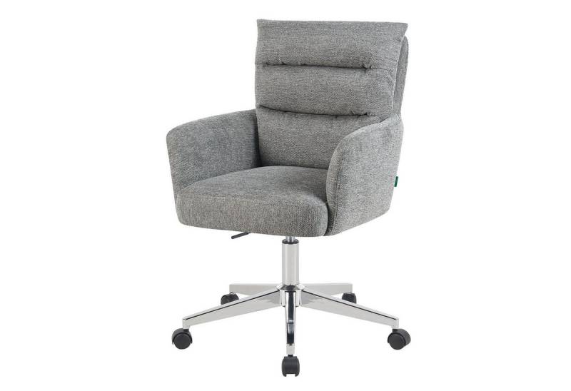 DUBI Möbel Bürostuhl Mika-Svenja 2er-Set, Chrom, 360° drehbar, höhenverstellbar mit 5 Rollen im 2er-Set von DUBI Möbel