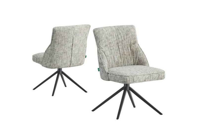DUBI Möbel Drehstuhl MIRELA, 360° drehbar mit Rückholfunktion 2er-Set von DUBI Möbel