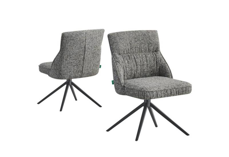 DUBI Möbel Drehstuhl MIRELA, 360° drehbar mit Rückholfunktion 2er-Set von DUBI Möbel