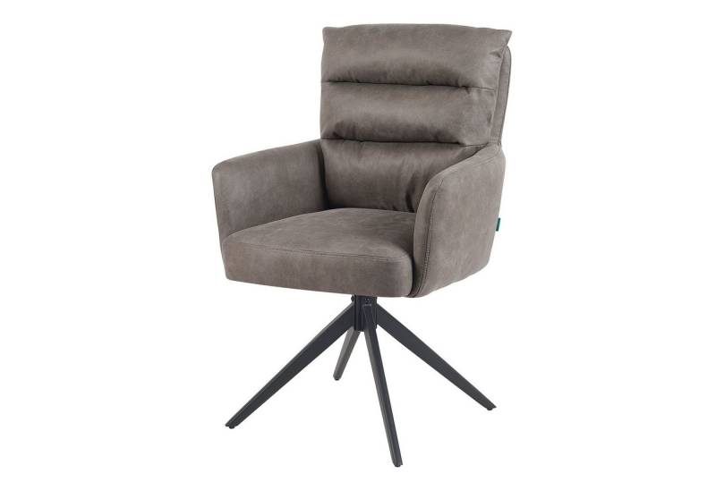 DUBI Möbel Drehstuhl Mika-Alva, pulverbeschichtet, 360° drehbar im 2er-Set von DUBI Möbel