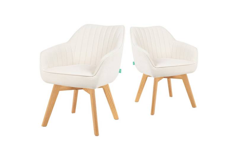 DUBI Möbel Drehstuhl Mika-Jara 2er-Set, Federkern, Eiche geölt, 360° drehbar im 2er-Set DUBI Möbel Drehstuhl Mika-Jara 2er-Set, Federkern, Eiche geölt, 360° drehbar im 2er-Set von DUBI Möbel